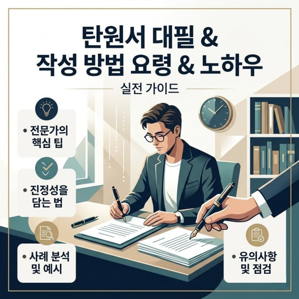 탄원서대필 작성방법 요령 노하우
