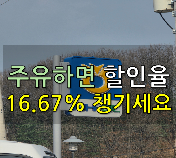  주유하는데 16.67%기본할인? 2가지만 챙기면 된다는데