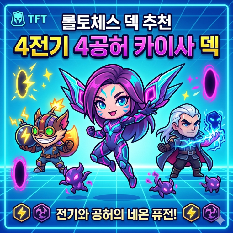 롤토체스 덱추천 : 4전기 4공허 카이사 덱