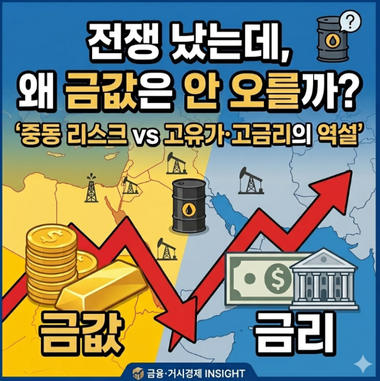  한참 오르던 금값, 전쟁에도 떨어지는 이유