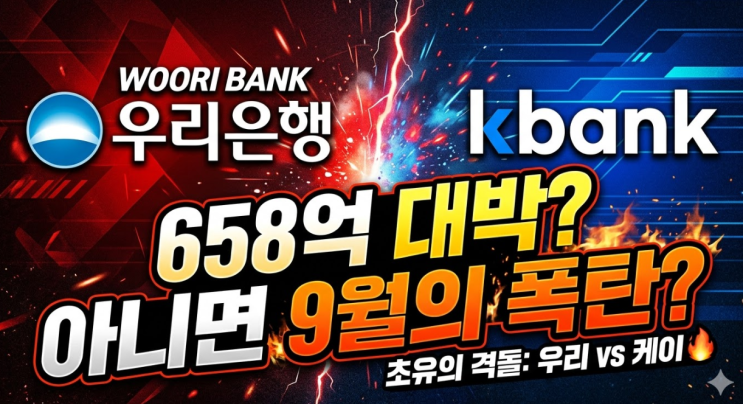  우리은행 케이뱅크 지분 매각, 658억 잭팟 뒤에 숨겨진 '9월의 위기'?
