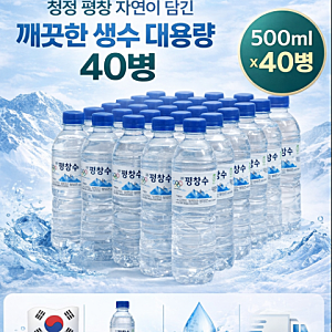 평창수 생수 500ml 40개 가성비 대용량 추천, 사무실용으로 딱