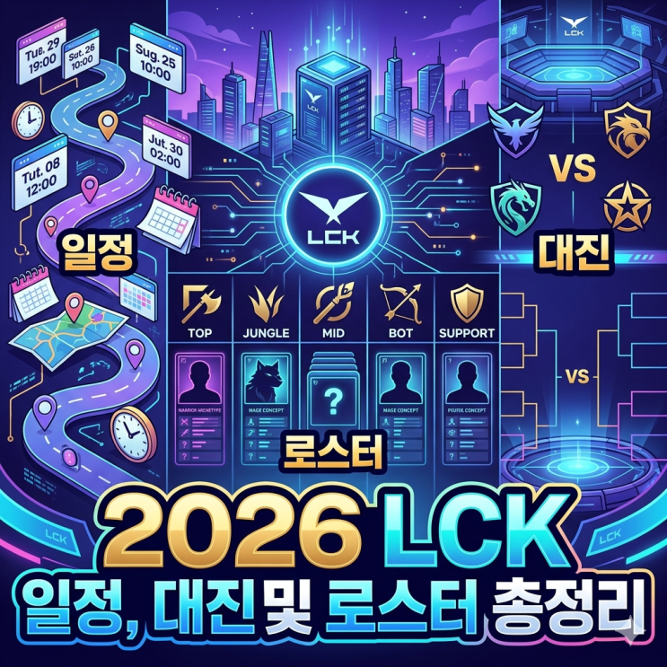  2026LCK 일정, 대진및 로스터 총정리
