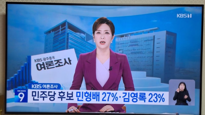 ◐ [KBS여론조사] ‘통합시장’ 민형배·김영록 접전