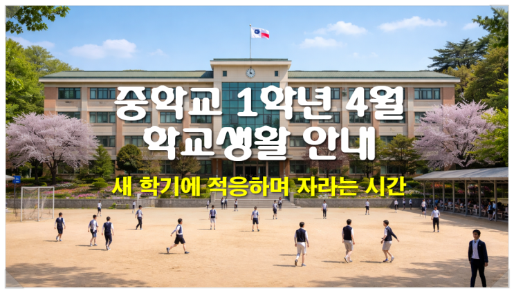  중학교 1학년 4월 학교생활 안내, 새 학기에 적응하며 자라는 시간