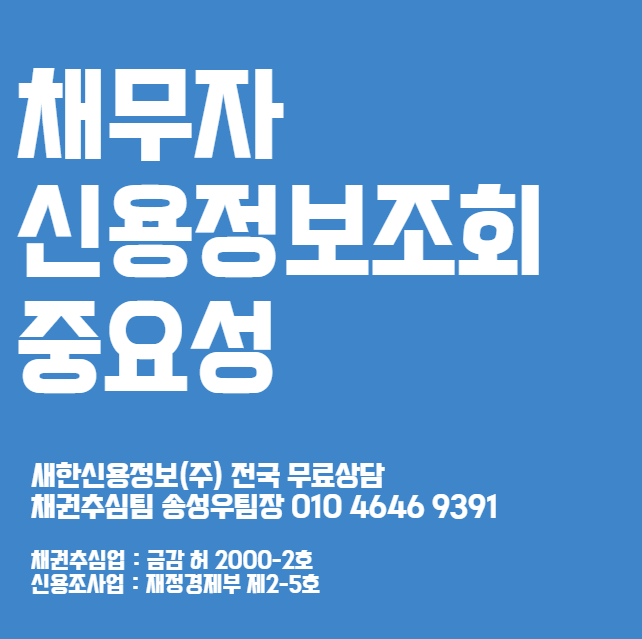  채무자 신용조회 방법 비용 신청 가이드