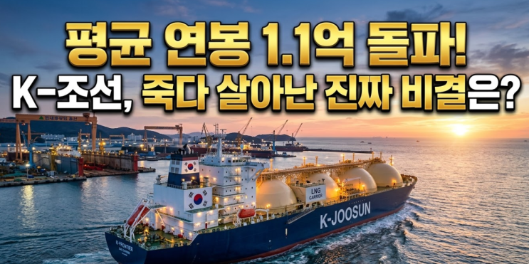  삼성중공업 평균 연봉 1.1억 돌파! K-조선 부활의 진짜 이유 (취업/이직 꿀팁)