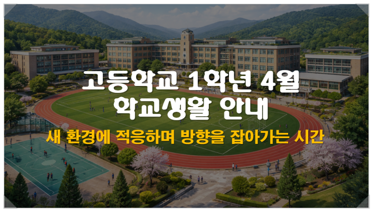  고등학교 1학년 4월 학교생활 안내, 새 환경에 적응하며 방향을 잡아가는 시간