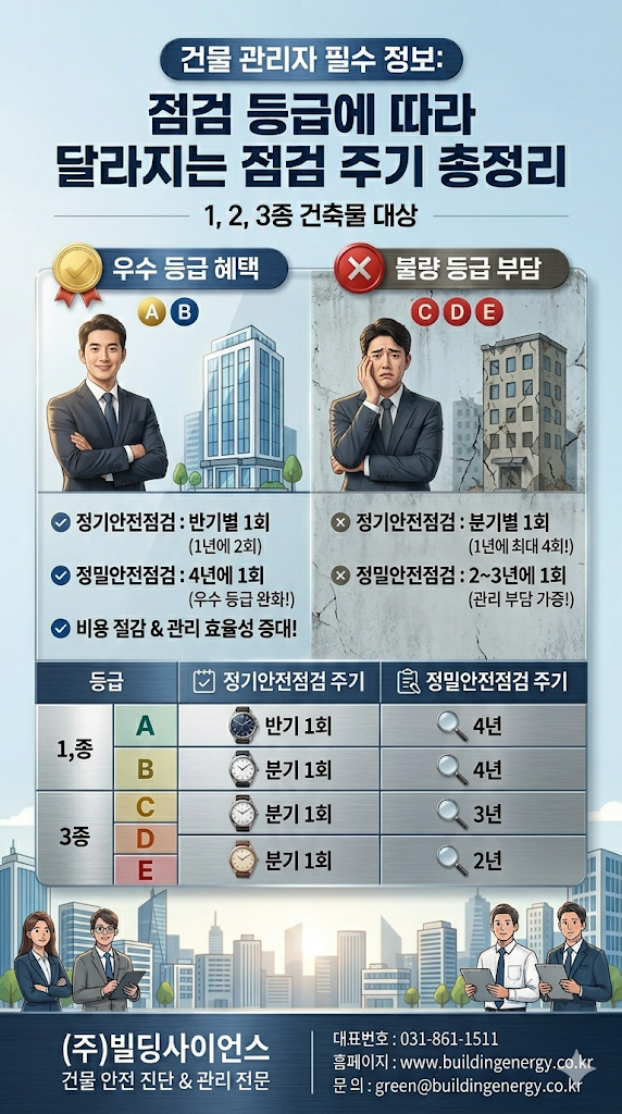 1·2·3종 시설물 관리자가 반드시 알아야 할 "점검 등급에 따라 달라지는 점검 주기 총정리!!"_....