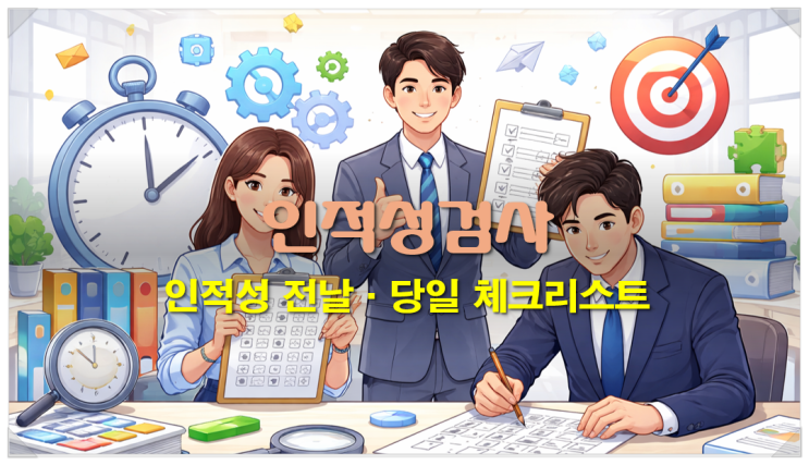  [인적성검사] 인적성 전날 당일 체크리스트로 멘탈 컨디션 잡고 실수 0 만들기