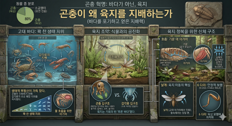  바다의 빈자리를 차지한 갑각류 vs 육지의 왕 곤충, 숙명의 라이벌전