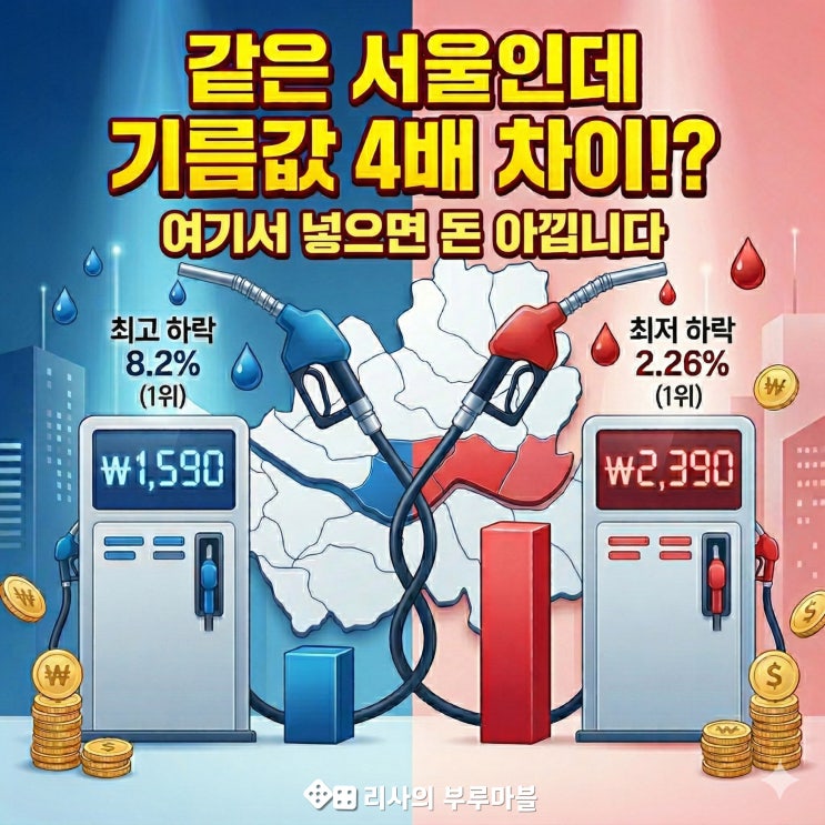  같은 서울인데 기름값 4배 차이!? 여기서 넣으면 돈 아낍니다
