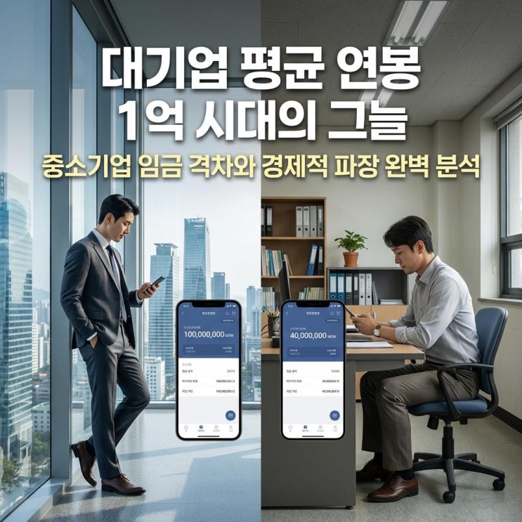  대기업 평균 연봉 1억 시대의 그늘, 중소기업 임금 격차와 경제적 파장 완벽 분석