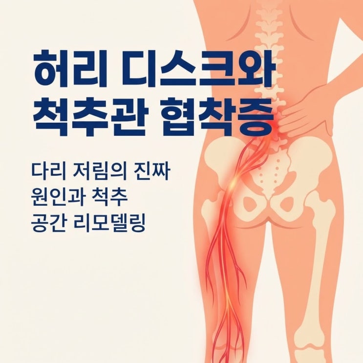  엉덩이 통증 다리 저림, 허리 디스크와 척추관 협착증 감별 및 신경차단술 한계