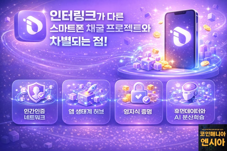  인터링크가 다른 스마트폰 채굴 프로젝트와 차별되는 점!