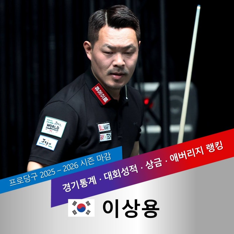 이상용 나이 프로필, PBA 랭킹·상금·대회 성적 총정리 (2025-2026 시즌)