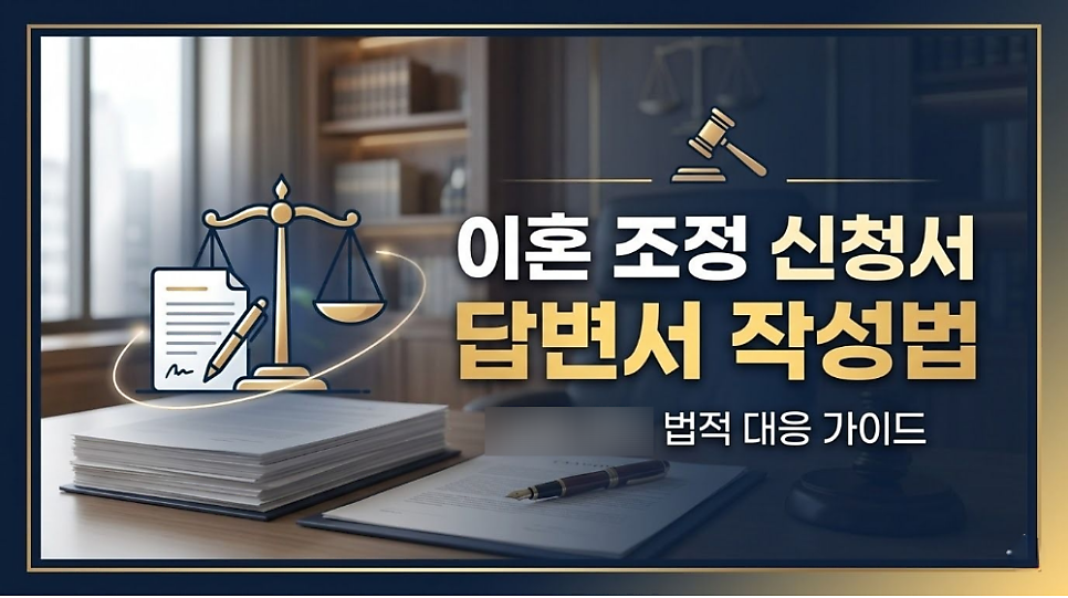 이혼 조정 신청서 답변서 작성법