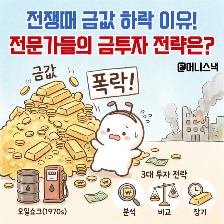 전쟁에도 금값 시세 폭락 이유? 금시세 과거 오일쇼크 비교와 3대 금 투자 전략