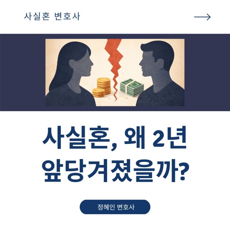  사실혼, 왜 2년 앞당겨졌을까