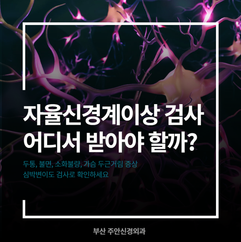 부산 자율신경계이상 검사, 심박변이도로 내 몸 상태를 읽다