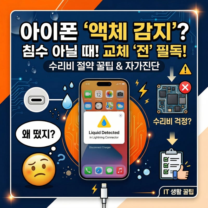 물에 빠뜨린 적도 없는데 아이폰 '액체가 감지됨' 뜬다면? 메인보드 교체 전 무조건 읽어보세....