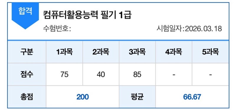 컴퓨터활용능력(컴활) 1급 필기 벼락치기 합격_유튜브 독학