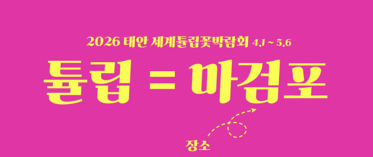  2026 태안 튤립축제 예매, 꽃지 대신 마검포를 확인해야 하는 이유