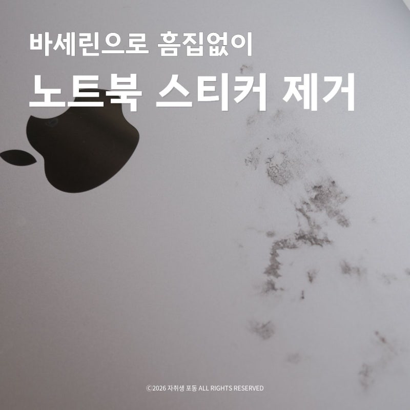 노트북 스티커 제거 선크림 말고 바세린으로 해보세요