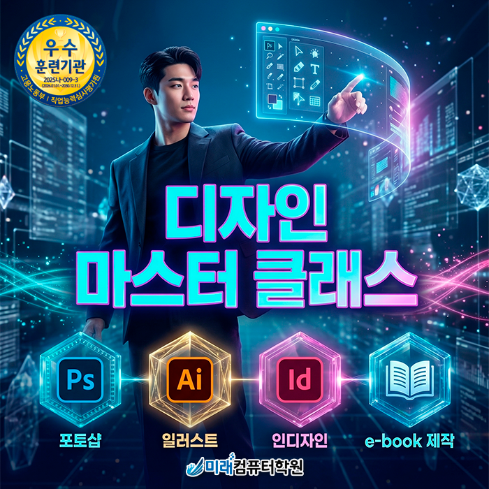 [부산/덕천] 비전공자도 전문가로! 편집디자인(포토샵, 일러스트, 인디자인) 국비지원 완벽 가이드