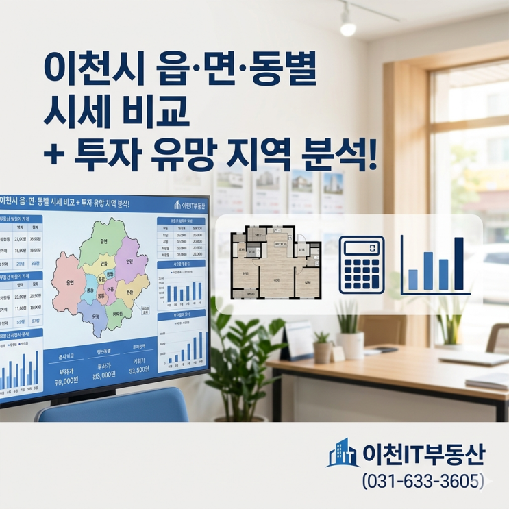  2026년 이천시 읍·면·동별 시세 비교 + 투자 유망 지역 분석