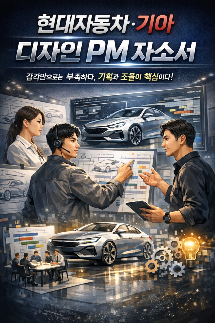  현대자동차 기아 디자인 PM 자소서, 감각만 쓰면 떨어진다 2025 합격 원본 공개