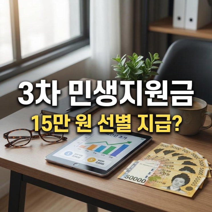  3차 민생지원금 15만 원 선별 지급? 신청 방법 기간 25조 전쟁 추경 완벽 정리