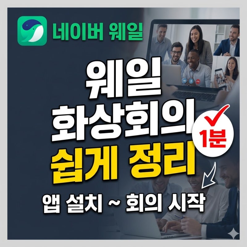 화상회의 네이버 웨일 사용법, 앱 설치부터 회의 시작까지 쉽게 정리