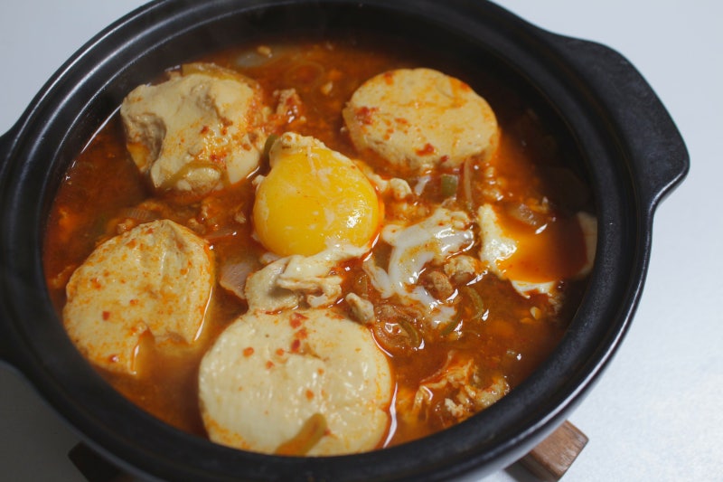돼지고기 순두부찌개 4인분 끓이는법 다진고기 다짐육 레시피