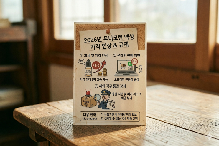  2026년 무니코틴 액상 가격 인상과 유사니코틴 규제의 실체
