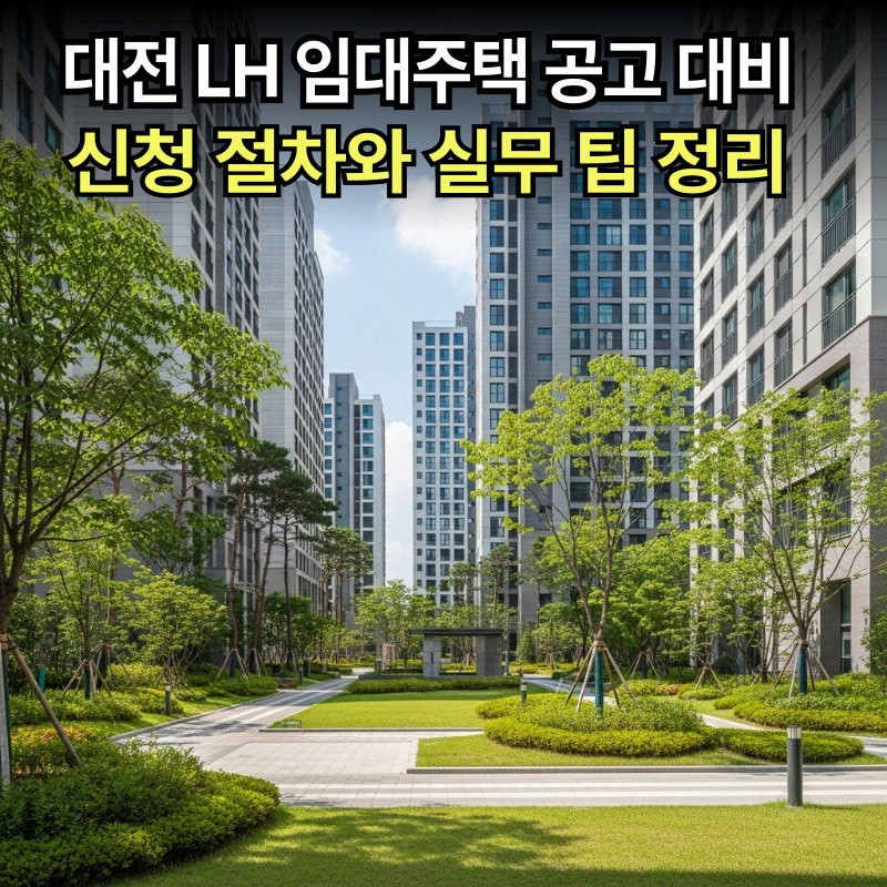 대전 LH 임대주택 신청 나도 가능할까 소득 자산 조건 한눈에