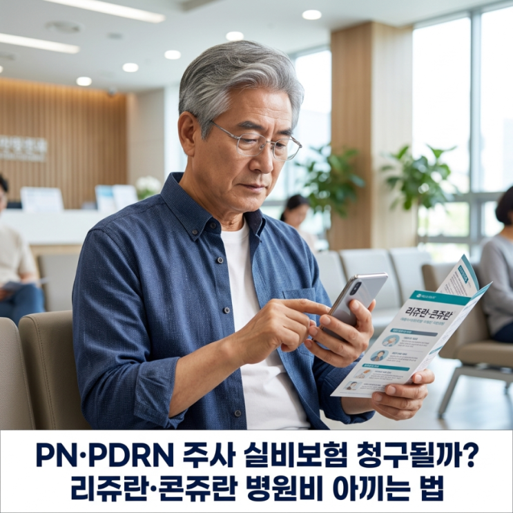  PN·PDRN 주사 실비보험 청구될까? 리쥬란·콘쥬란 병원비 아끼는 꿀팁 (2026 최신)
