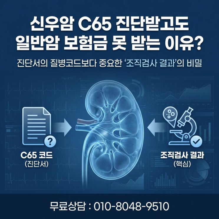 신우암(C65) 일반암 암진단비 보험금 청구 왜 어려울까?
