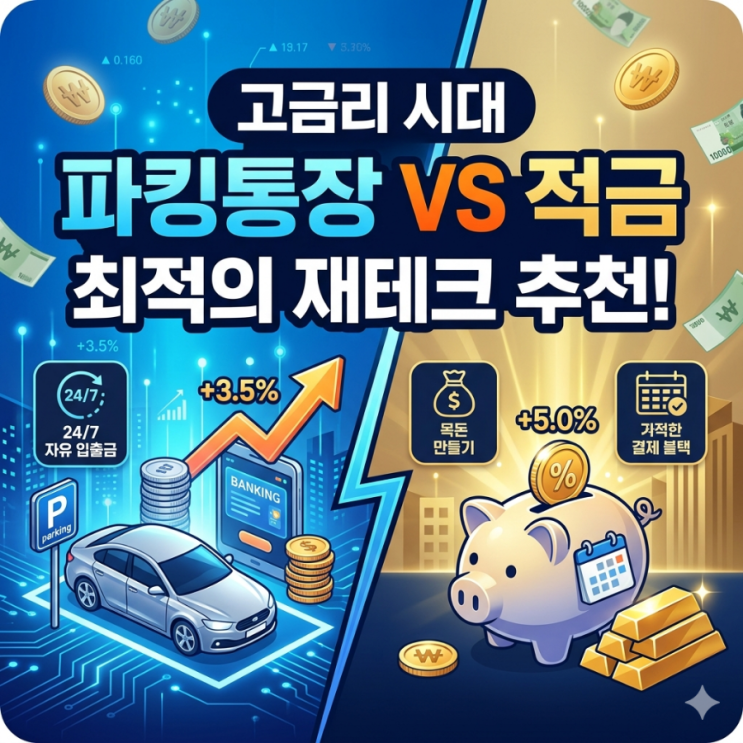  2026년 고금리 시대, 파킹통장 vs 적금 추천 및 재테크 전략 완벽 가이드