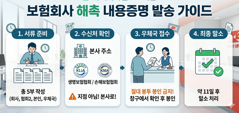 보험회사 이직 시 해촉 내용증명 보내는 방법 총정리 (+내용증명 양식 첨부)