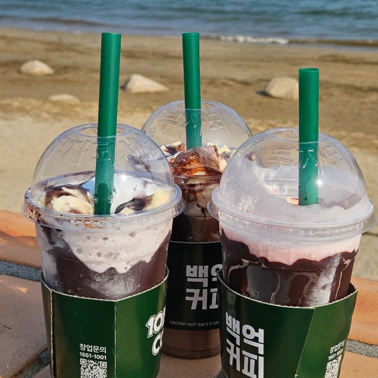  포항카페추천 영일대 인근 포장 배달 카페맛집 백억커피 장성점 스무디존맛