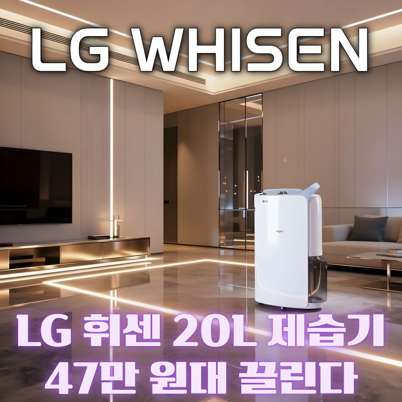 LG 제습기 추천｜휘센 오브제컬렉션 21L DQ214MWGA 자동건조·연속배수·1등급, 장마철 실내빨래....