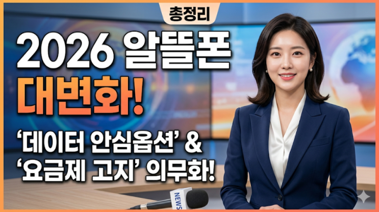  2026 알뜰폰 대변화: '데이터 안심옵션'과 '요금제 고지' 총정리