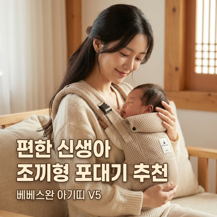  베베스완 아기띠 V5 편한 신생아 조끼형 포대기 추천