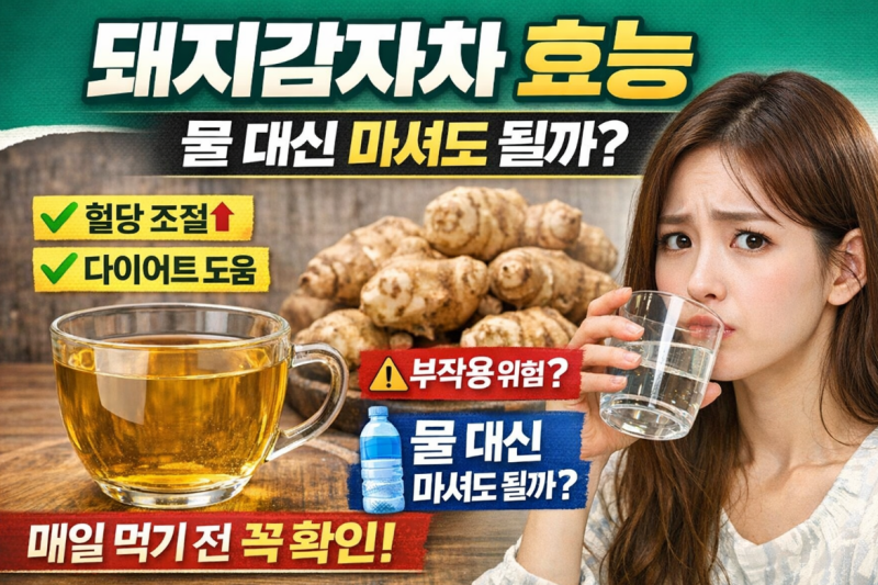 돼지감자차 효능, 물 대신 마셔도 될까? 매일 먹기 전 꼭 확인하세요