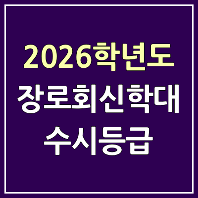 2026 장로회신학대 수시등급, 커트라인, 입결 | 장로회신학대학교 예비번호