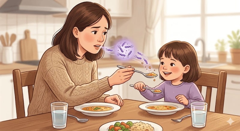 헬리코박터균 가족 전염 자녀에게 옮는다? 같이 치료해야 할까? 부모 통해 자녀 감염률 높은 ....
