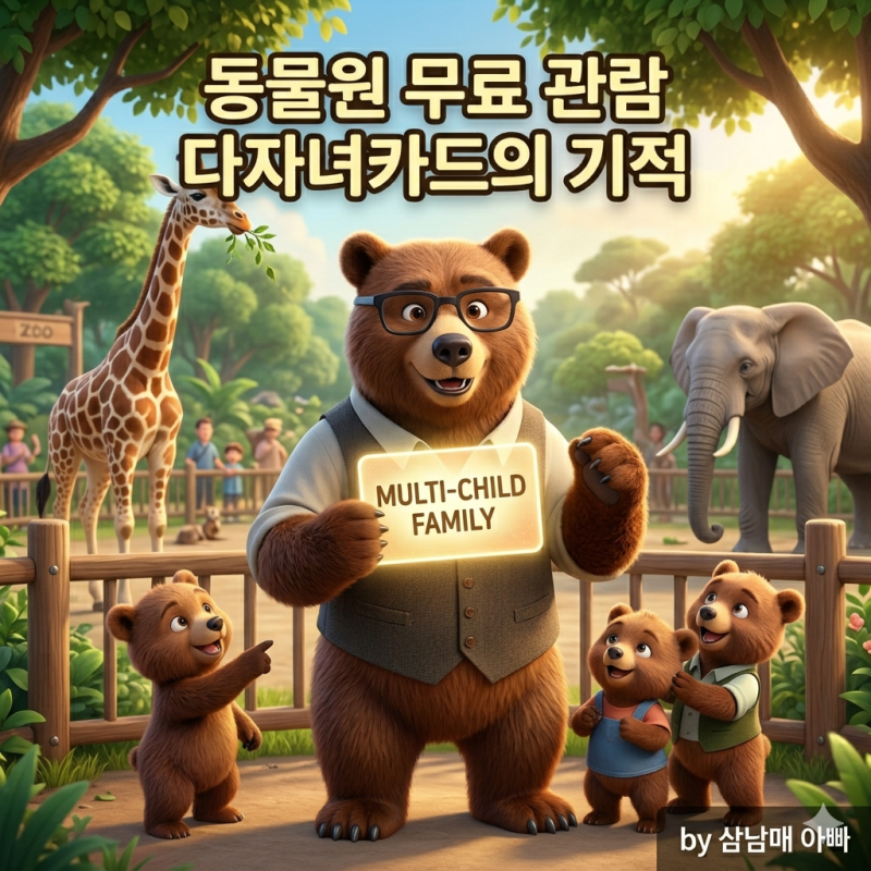 [가족 짠테크] 서울대공원 동물원 다자녀 무료입장 필수 서류 (ft. 가족관계증명서, 경기도 아....
