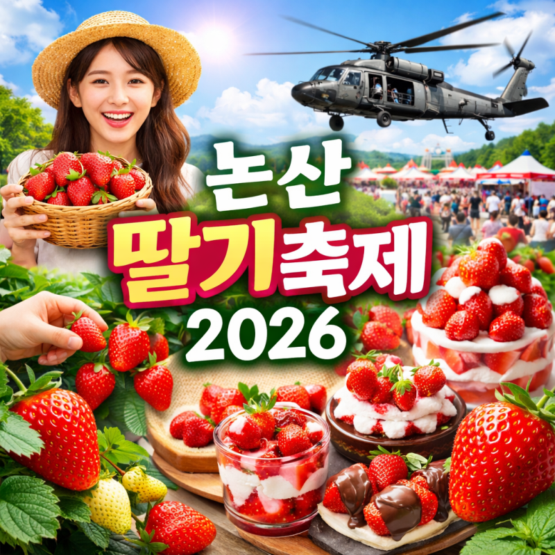 논산 딸기축제 2026｜딸기 + 헬기 + 먹방… 이 조합 뭐냐?