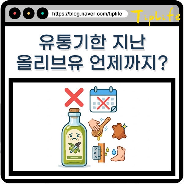 올리브유 유통기한 지난 거 1년 2년 등 경과 미개봉 지남 활용 방법